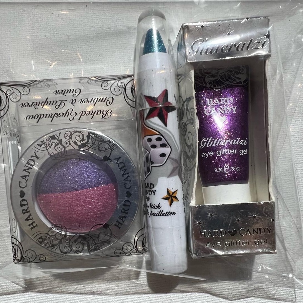 Hard Candy lot of three items eyeshadows eye liner gel glitter new sealed